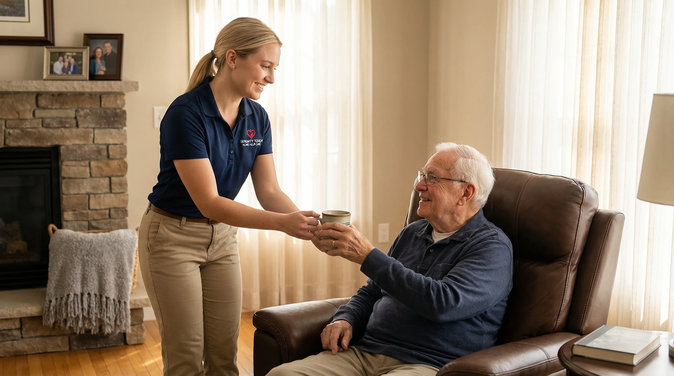 Caregiver with client