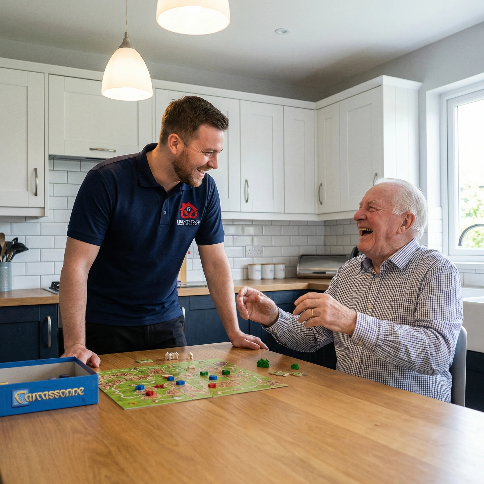 Caregiver providing companion care